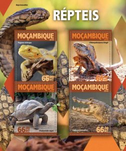 MOZAMBIQUE - 2016 - Lizards - Perf 4v Sheet - Mint Never Hinged