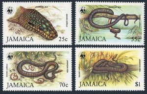 Jamaica 591-594, MNH. Michel 591-594. WWF 1984. Jamaican boas.