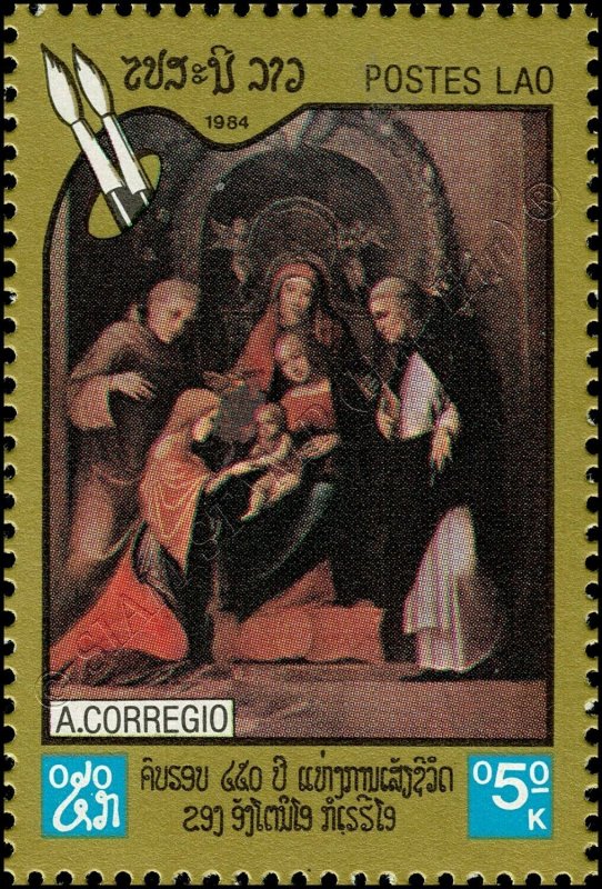 450th anniversary of Correggio's death (MNH)