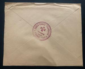 1942 France Concentration Internment Camp Brens Police Guard  Cover To Red-cross