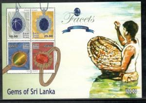 Sri Lanka 2015 Gems & Jewelry Stone Blue & Star Sapphire M/s MNH # 9671