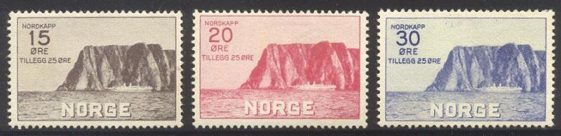 NORWAY #B1-3 Mint NH - 1930 North Cape Set