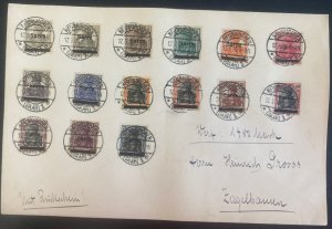 1920 Neunkirchen Saar Oversize Cover  Sc#1-17 Complete Stamps Set 6