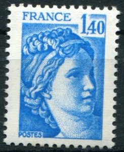 France Sc#1573 MNH, 1.40f brt bl, Sabine (1978)
