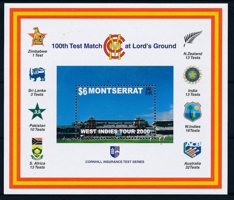 [58142] Montserrat 2000 Cricket grounds MNH Sheet