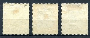 Barbados 1907. Nelson Centenary set of 3. Mint Hinged. MC CA. SG158, SG161/162..