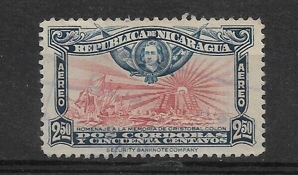 NICARAGUA 1945 HOMAGE TO C. COLUMBUS LIGHTHOUSE 2.50 C. SCOTT C271 MI 937