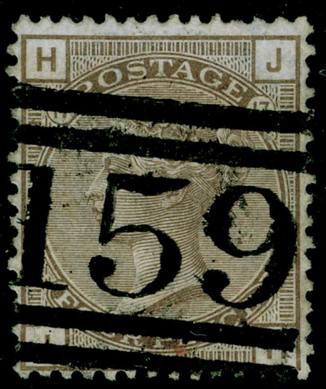 SG154, 4d grey-brown plate 17, USED. Cat £525. JH