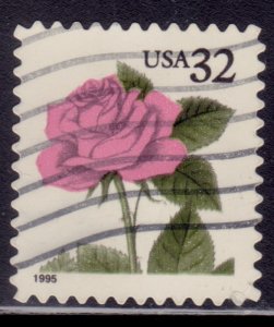 United States, 1995, Flora-Pink Rose, 32c, sc#2492, used**