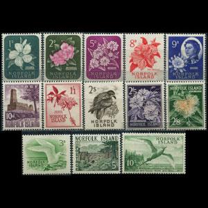 NORFOLK IS. 1960 - Scott# 29-41 Flora etc. Set of 13 LH