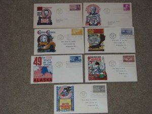 US FDC`s, 1940`s-50s, Cachets by Ken Boll & Cachetcraft