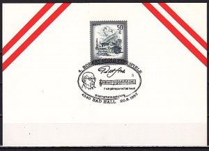 Austria, 1987 issue. 20/JUN/87. Conductor R. Stolz cancel on a Card. ^