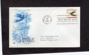 1276 Christmas, FDC ArtCraft addressed