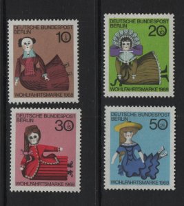 Germany  Berlin   #9NB57-9NB60  MNH  1968 dolls 19th century