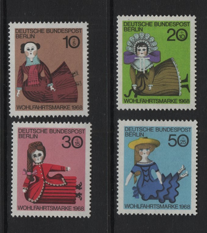 Germany  Berlin   #9NB57-9NB60  MNH  1968 dolls 19th century