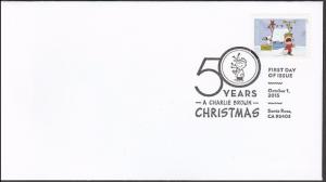 US 5029 A Charlie Brown Christmas Snoopy Doghouse BWP FDC 2015 