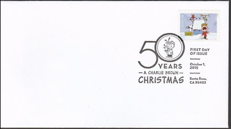 US 5029 A Charlie Brown Christmas Snoopy Doghouse BWP FDC 2015 