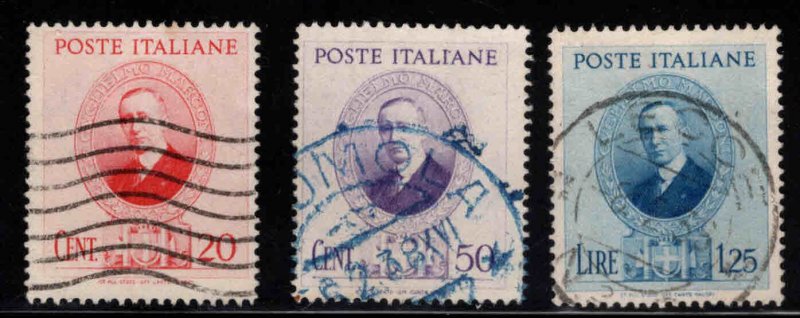 Italy Scott 397-399 Used 1938 Marconi set