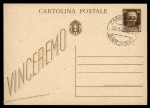 Germany 1943 Occupation of Zara Ganzsache P1 Postal Stationery Cover 92545
