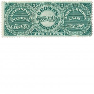 1863 John L. Brown & Son 2c USA Internal Revenue RS40a Private Die, Proprietary