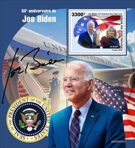 Niger - 2022 American President Joe Biden - Stamp Souvenir Sheet - NIG220351b1