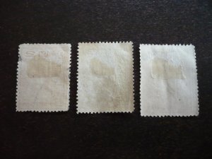 Stamps - Thailand - Scott# 164,165,167 - Used Part Set of 3 Stamps