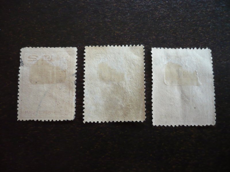 Stamps - Thailand - Scott# 164,165,167 - Used Part Set of 3 Stamps