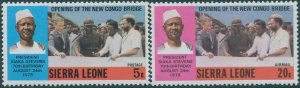 Sierra Leone 1975 SG592-593 Bridge opening set MNH