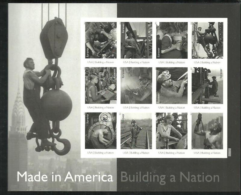 #4801 New Made in America Building a Nation Full Sheet Mint NH