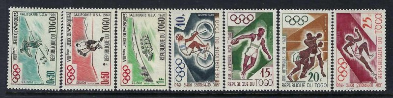 TOGO 369-75 MNH OLYMPICS Z5111-2