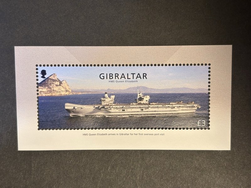 Gibraltar: 2018, New Aircraft Carrier, Queen Elizabeth, MNH