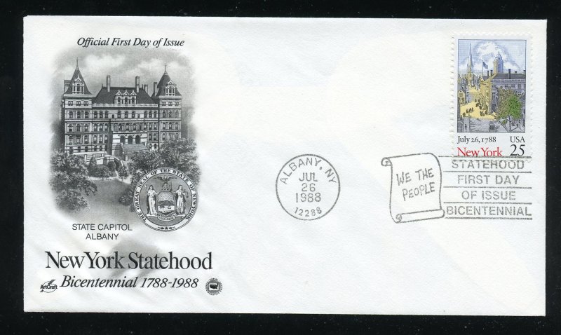 US 2346 Constitution Bicentennial - New York UA PCS/Artcraft cachet FDC 