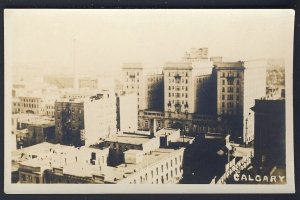 CANADA POSTAL HISTORY - view of downtown CALGARY ALBERTA RPPC POSTCARD