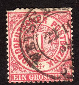 1869, North German Confederation, 1gr, Used, Sc 16