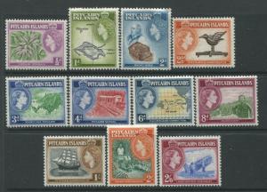 Pitcairn Island QEII 1957 set of 11 mint o.g. hinged