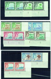 GAMBIA 1953 Pictorial long set of 15 each - 41967