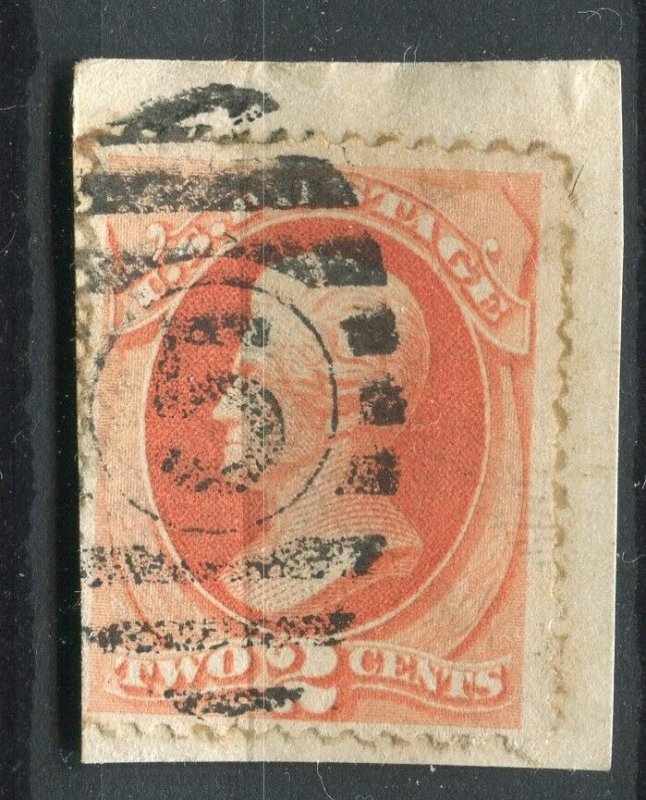 USA; 1870s early classic Jackson 2c. issue used Shade + Postmark, Numeral 5