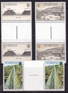 St. Helena 1979 Inclined Plane  issue in Gutter Pairs  VF/NH