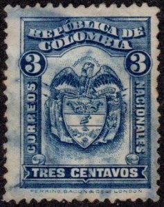 Colombia 372 - Used - 3c Coat of Arms (1923)