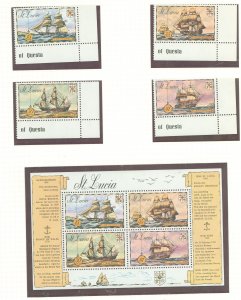 St. Lucia #337-340a Mint (NH) Single (Complete Set)