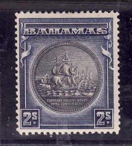 Bahamas-Sc#90-unused hinged 2sh ultra & blk Bahamas Seal-Ships-id2-1931-46-