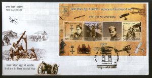 India 2019 Indians in 1st World War Battle Field Memorial Aviation Military FDCs