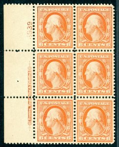 SCOTT #362 6C BLUE PAPER XF PLATE BLOCK MINT OG NH W/ PF CERT FINEST AK 3/26/24