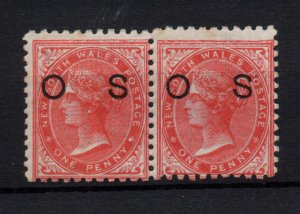 New South Wales 1882 1d O S Official SG#O20B mint MH pair WS32496