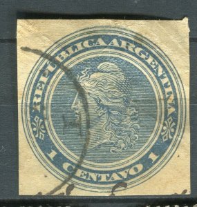 ARGENTINA; 1890s early classic Liberty Postal Stationary Piece