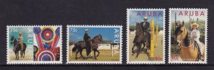 Aruba   #118-121   MNH  1995 Interpaso horses