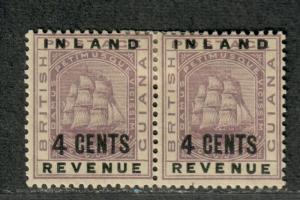 British Guiana Sc#115-116 M/H/F-VF+, Horz Pr Type I+II, Cv. $37