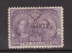 Canada #62s XF Mint With Specimen Overprint