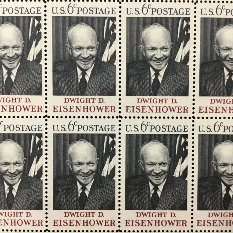 1383   Dwight D Eisenhower Memorial    MNH 6 c Sheet of 50   FV $3.00   In 1969 