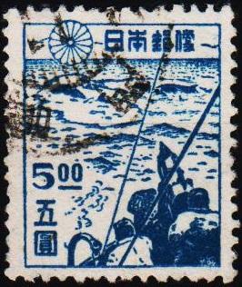 Japan. 1947 5y S.G.447 Fine Used